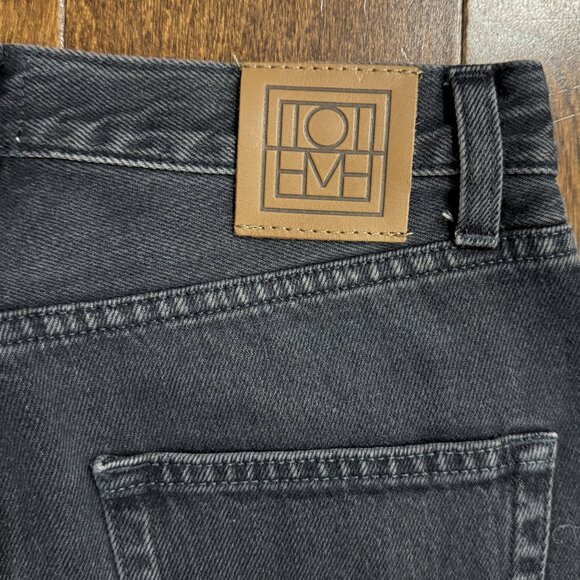 NWT Toteme Regular Fit Straight Leg Denim Jeans Women's size 26 Vintage Black - Picture 6 of 8